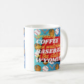 Mug Baseball et café dans le Wyoming (Devant droit)