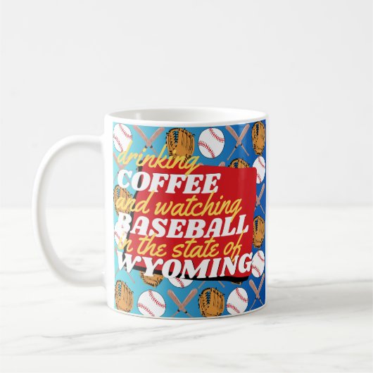 Mug Baseball et café dans le Wyoming (Gauche)