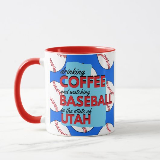 Mug Baseball et café dans l'Utah (Gauche)