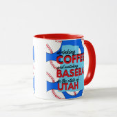 Mug Baseball et café dans l'Utah (Devant droit)