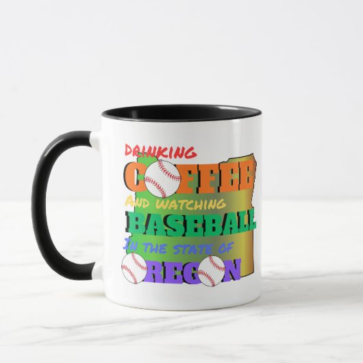 Mug Baseball et café en Oregon (Gauche)