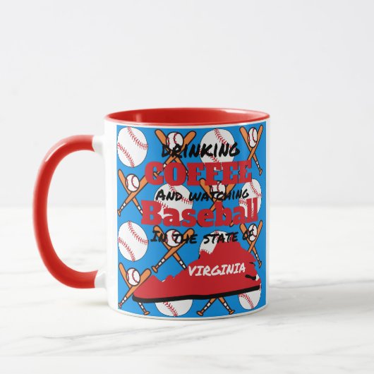 Mug Baseball et café en Virginie (Gauche)