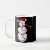 Mug Baseball Fan Snowman Funny Christmas Gift (Gauche)