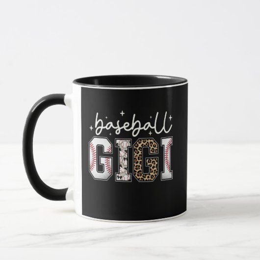 Mug Baseball Gigi Imprimé Léopard Coquette Bow (Gauche)