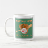 Mug Baseball Glove Batting Fifty Men's 50th Birthday (Gauche)