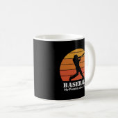 Mug Baseball Hobby Retro Sunset Personnaliser (Devant droit)