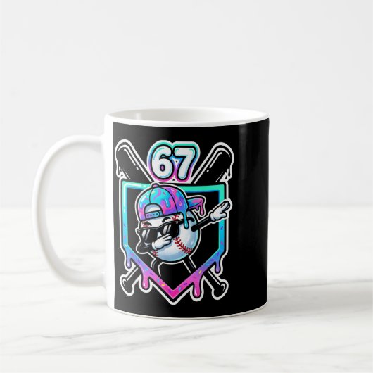 Mug Baseball Ice Cream Drip 67 Player Dabbing Six Seve (Gauche)