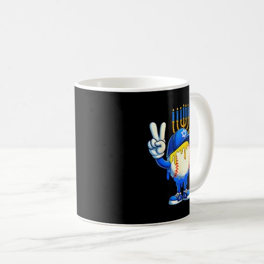 Mug Baseball Ice Cream Drip Dreidel Happy Hanukkah Boy (Devant droit)