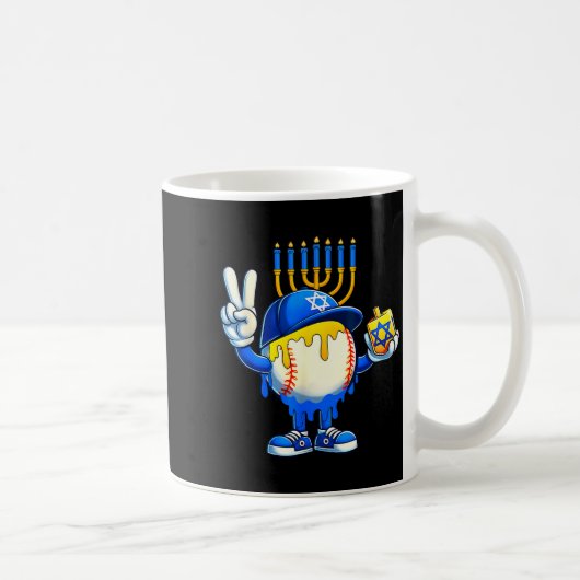 Mug Baseball Ice Cream Drip Dreidel Happy Hanukkah Boy (Droite)