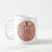 Mug Baseball Illustré À La Main D'Atlanta Georgia (Gauche)