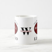 Mug Baseball Legend Monogramme Ajouter Votre Nom Anniv (Centre)