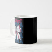 Mug Baseball Mama Coquette Bow Game Day Baseball Mom M (Devant gauche)
