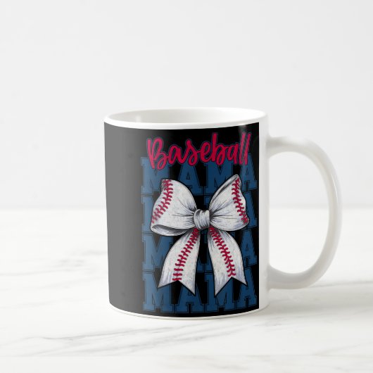 Mug Baseball Mama Coquette Bow Game Day Baseball Mom M (Droite)
