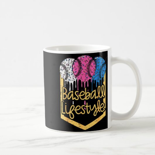 Mug Baseball Mode de vie Balle Sprinkles Drip Garçons (Droite)