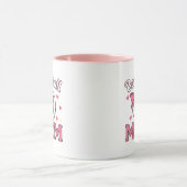 Mug Baseball Mom Cute Pink Bow Design (Centre)