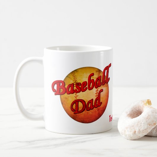 Mug Baseball Papa mignon Personnalisé (Avec donut)