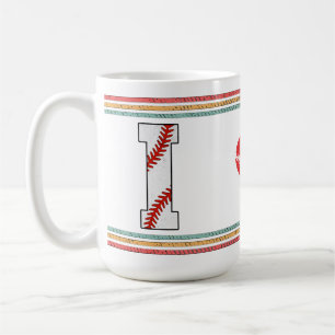 Mug Baseball Rétro Vintage Lettre I Sports