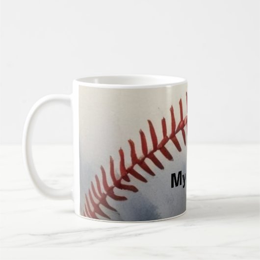 Mug Baseball Votre Nom (Gauche)