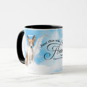 Mug Basenji Angel Dog Heaven Personalized Memorial (Devant gauche)