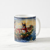 Mug Basenji Christmas Boat Holiday (Devant droit)