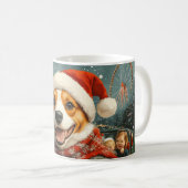 Mug Basenji Dog Roller Dessous de verre Noël (Devant droit)