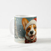 Mug Basenji Dog Roller Dessous de verre Noël (Devant gauche)