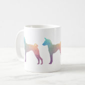 Mug Basenji Motif géométrique Silhouette Pastel (Devant gauche)