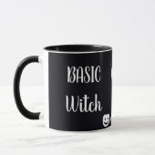 Mug BASIC PERSONNALISÉ SORCIÈRE AVEC Chat Cadeau Drôle (Gauche)