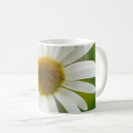 Mug Basière oculaire blanche - Leucanthemum vulgare (Devant droit)