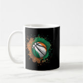 Mug Basket-ball avec Débardeur drapeau Irlande (Gauche)
