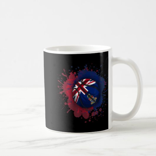 Mug Basket-Ball Avec Drapeau Des Îles Caïmans (Droite)