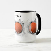 Mug Basket-ball du Personalized (Devant droit)