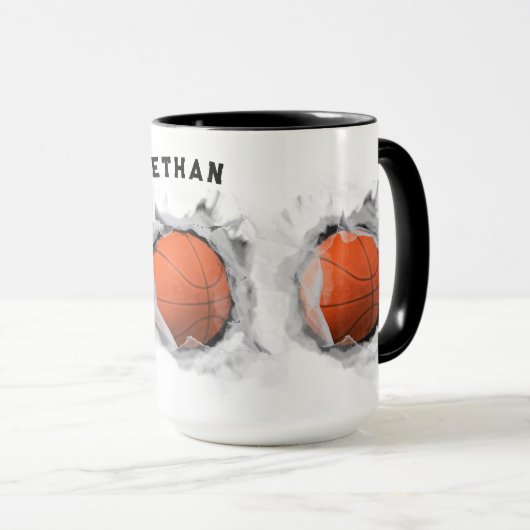Mug Basket-ball du Personalized (Devant droit)