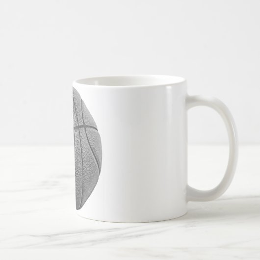 Mug Basket-ball en niveaux de gris (Droite)
