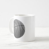 Mug Basket-ball en niveaux de gris (Devant gauche)