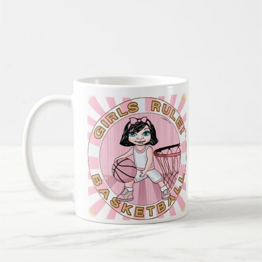 Mug Basket-ball Filles Rose (Gauche)