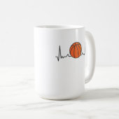 Mug Basket-ball Heartbeat cadeaux sportifs (Devant droit)