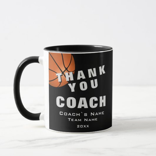 Mug Basket-ball Merci Coach (Gauche)