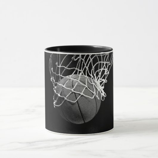 Mug Basket-ball noir et blanc (Centre)