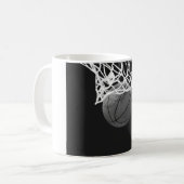 Mug Basket-ball noir et blanc (Devant gauche)