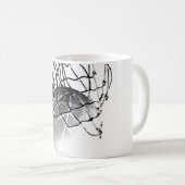 Mug Basket-ball noir et blanc (Devant droit)