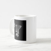 Mug Basket-ball noir et blanc (Devant gauche)