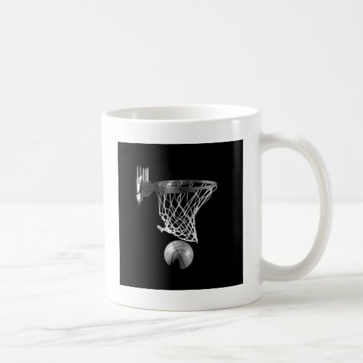 Mug Basket-ball noir et blanc (Droite)