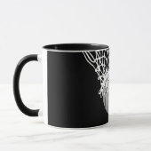 Mug Basket-ball noir et blanc (Gauche)