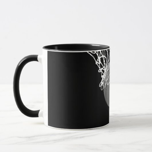 Mug Basket-ball noir et blanc (Gauche)
