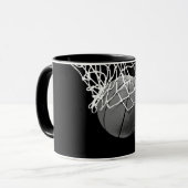 Mug Basket-ball noir et blanc (Devant gauche)