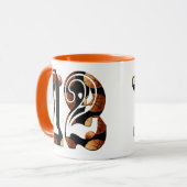 Mug Basket-ball numéro 12 logo photo, (Devant gauche)