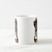 Mug Basket-Ball Orange Et Noir Numéro 11, (Centre)