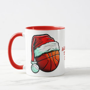Mug Basket-ball Santa Hat Noël fête