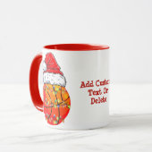 Mug Basket-ball Santa Hat Noël Lumière fête Noël (Devant gauche)